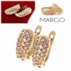 gold plated earrings with exclusive cubic zirconia